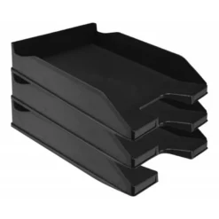 Bandeja sobremesa plastico q-connect color negro opaco 240x70x340 mm