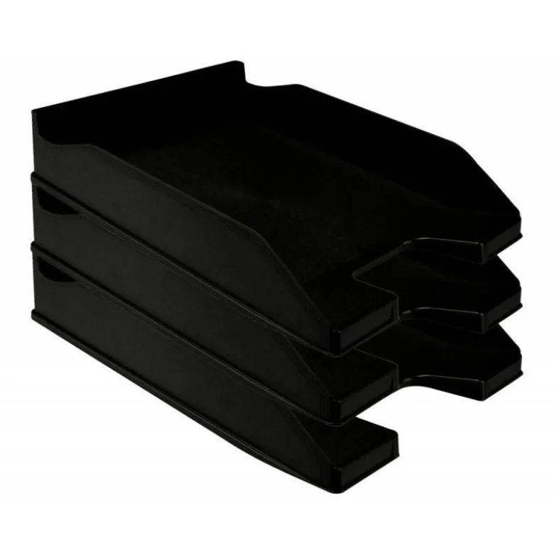 Bandeja sobremesa plastico q-connect color negro opaco 240x70x340 mm