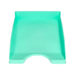 BANDEJA SOBREMESA PLASTICO Q-CONNECT VERDE MENTA OPACO 240X70X340MM