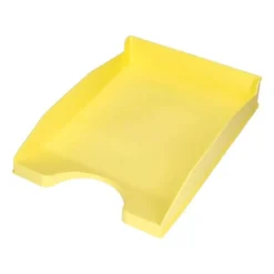 BANDEJA SOBREMESA PLASTICO Q-CONNECT AMARILLO PASTEL OPACO 240X70X340MM
