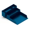 BANDEJA SOBREMESA PLASTICO Q-CONNECT ORGANIZADOR DE ESCRITORIO CON 4 DEPARTAMENTOS COLOR AZUL