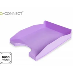 BANDEJA SOBREMESA PLASTICO Q-CONNECT LAVANDA OPACO