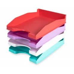 BANDEJA SOBREMESA PLASTICO Q-CONNECT LAVANDA OPACO