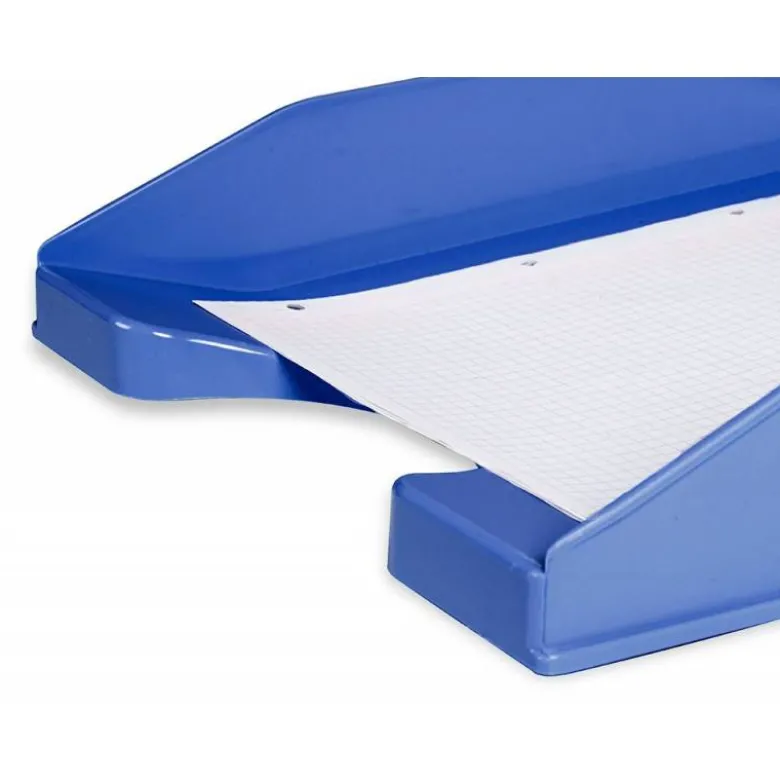 Bandeja sobremesa plastico q-connect color azul opaco 240x70x340 mm