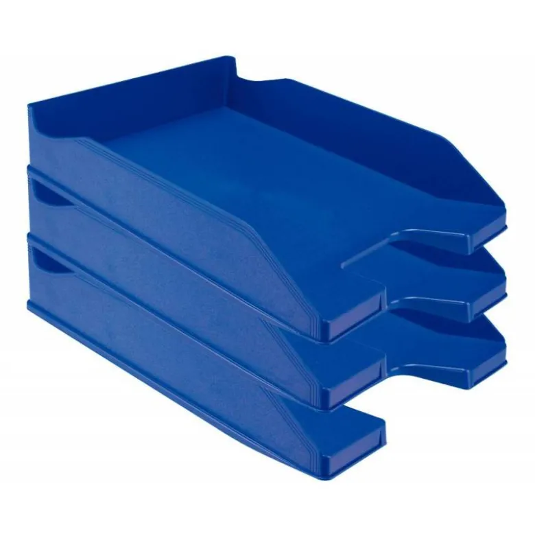 Bandeja sobremesa plastico q-connect color azul opaco 240x70x340 mm