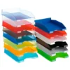 Bandeja sobremesa plastico q-connect color azul transparente 240x70x340 mm