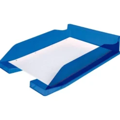 Bandeja sobremesa plastico q-connect color azul transparente 240x70x340 mm