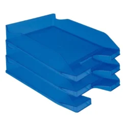 Bandeja sobremesa plastico q-connect color azul transparente 240x70x340 mm
