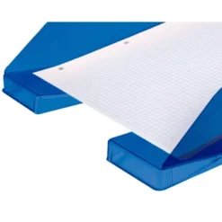 Bandeja sobremesa plastico q-connect color azul transparente 240x70x340 mm