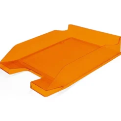 Bandeja sobremesa plastico q-connect color naranja transparente240x70x340 mm
