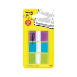 Banderitas Post-it ® separadoras Index verde, azul y violeta