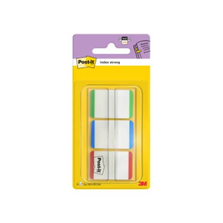 Banderitas Post-it ® separadoras Index verde, rojo y azul
