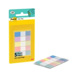 BANDERITAS SEPARADORAS DISPENSADOR POST-IT INDEX FLAGS 683-5 PASTELO 11,9X43,2 MM PACK DE 20 UNIDADES X 5