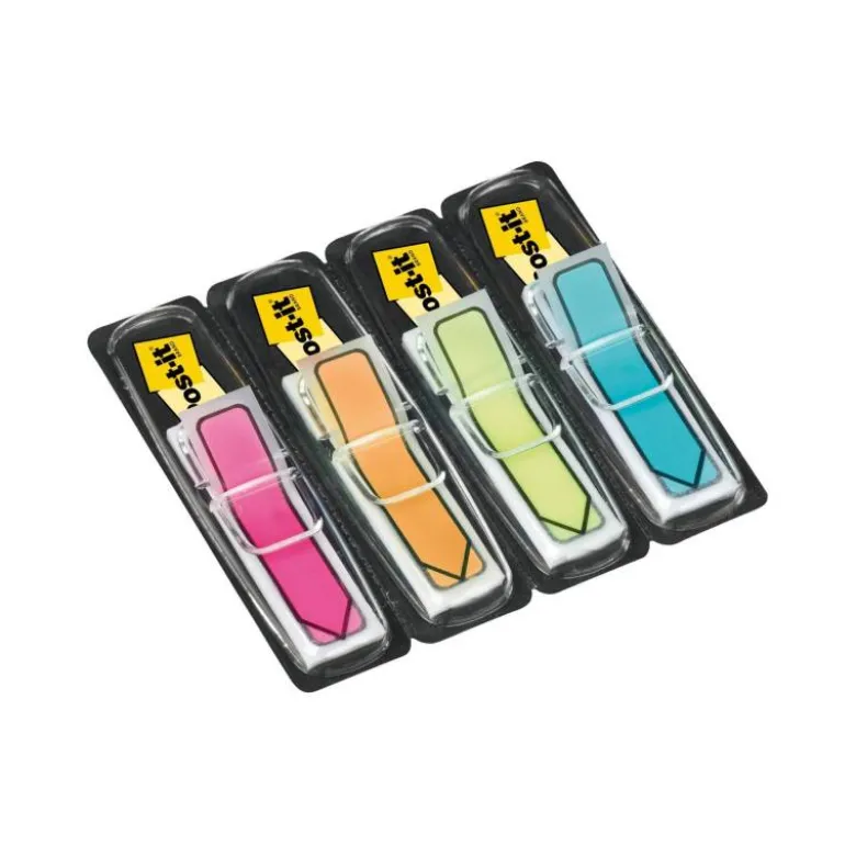 Banderitas separadoras flechas. Dispensador 100 banderitas de colores brillantes