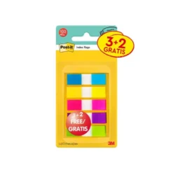 BANDERITAS SEPARADORAS POST-IT 11,9X43,2 MM DISPENSADOR 60 HOJAS+40 HOJAS GRATIS 5 COLORES SURTIDOS Añadir embalaje: 24 U