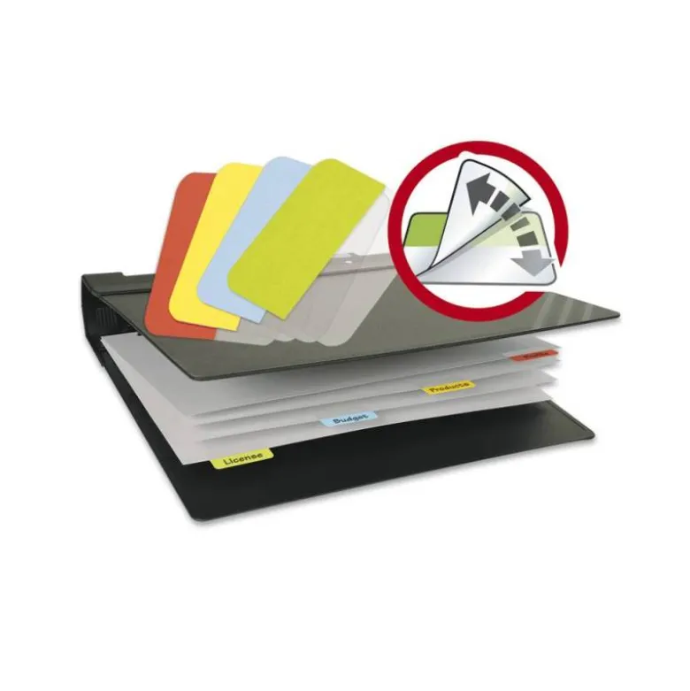 BANDERITAS SEPARADORAS RIGIDA TARIFOLD REMOVIBLE 12X40 MM PACK DE 48 UNIDADES COLORES SURTIDOS