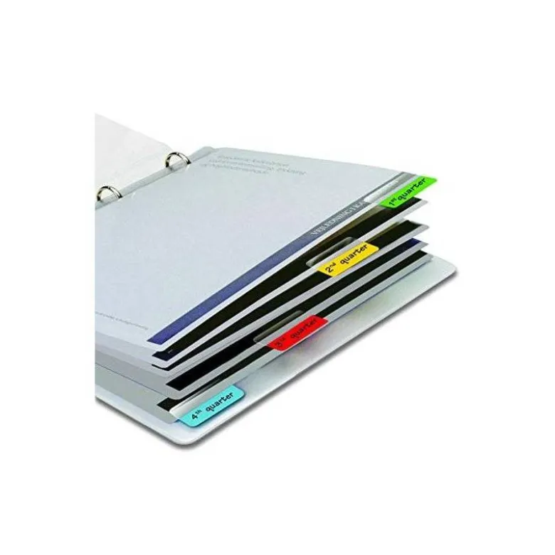 BANDERITAS SEPARADORAS RIGIDA TARIFOLD REMOVIBLE 12X40 MM PACK DE 48 UNIDADES COLORES SURTIDOS