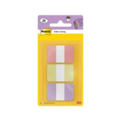BANDERITAS SEPARADORAS RIGIDAS DISPENSADOR POST-IT INDEX STRONG 686-3 SUN 25,4X38.1 MM PACK DE 36