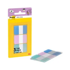 BANDERITAS SEPARADORAS RIGIDAS DISPENSADOR POST-IT INDEX STRONG 686-3 COAST 25,4X38.1 MM PACK DE 36