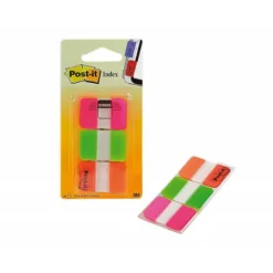 Banderitas separadoras rigidas. Dispensador de 3 colores con 22 banderitas por color.