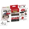 BARRA DE MAQUILLAJE ALPINO SCARY CAJA DE 4 COLORES SURTIDOS + PINCEL + FOLLETO