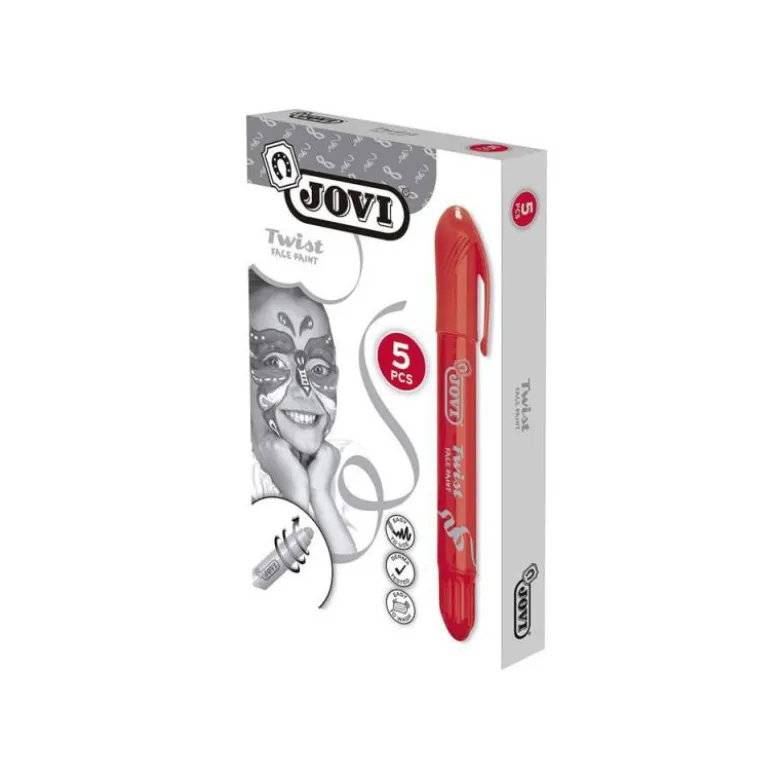 BARRA DE MAQUILLAJE JOVI TWIST MAKE-UP ROJO CAJA DE 5 UNIDADES