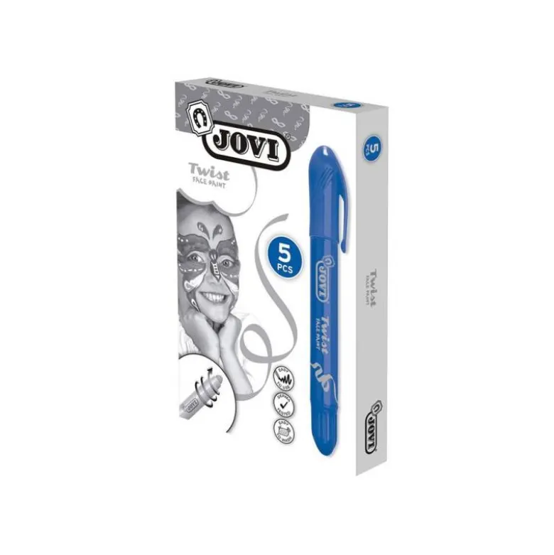 BARRA DE MAQUILLAJE JOVI TWIST MAKE-UP AZUL CAJA DE 5 UNIDADES