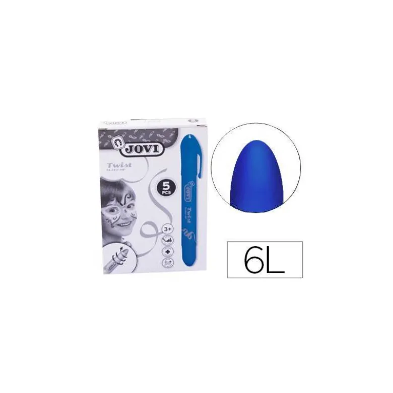 BARRA DE MAQUILLAJE JOVI TWIST MAKE-UP AZUL CAJA DE 5 UNIDADES