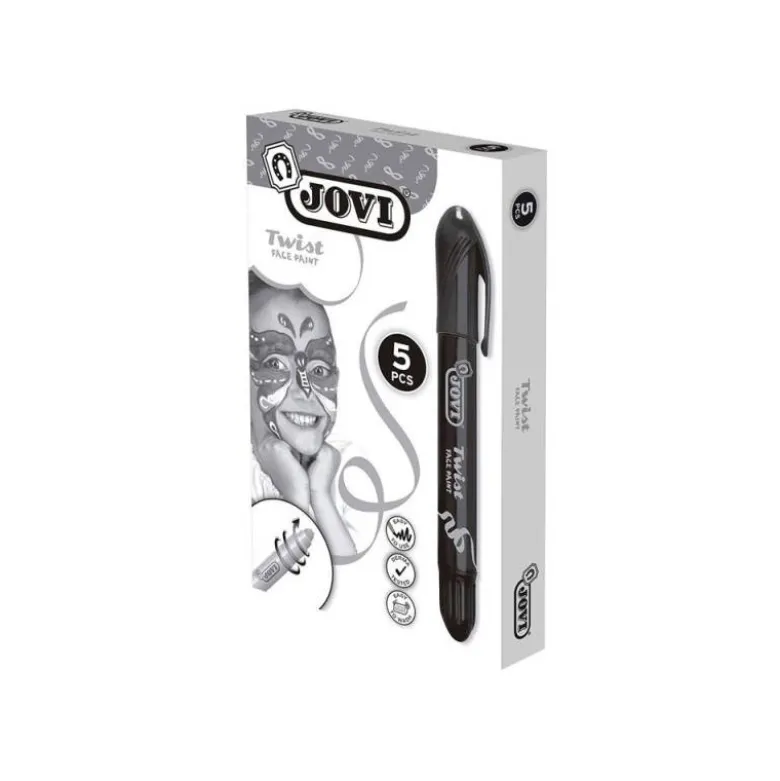 BARRA DE MAQUILLAJE JOVI TWIST MAKE-UP NEGRO CAJA DE 5 UNIDADES