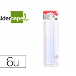 BARRA TERMOFUSIBLE LIDERPAPEL DE 11 MM DE DIAMETRO X 200 MM DE LARGO BLISTER DE 6 UNIDADES