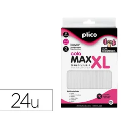 BARRA TERMOFUSIBLE PLICO COLA EXTRAFUERTE MAX XL 11,5 MM DE DIAMETRO X 200 MM DE ALTO BLISTER DE 24 UNIDADES