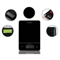 BASCULA PRECISION Q-CONNECT DIGITAL CON PANTALLA LCD PRECISION 1 GR CAPACIDAD DE 5 GR A 15 KG 240X170X17,5MM