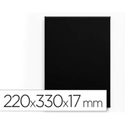 BASTIDOR NEGRO LIDERPAPEL 4P LIENZO GRAPADO PARTE TRASERA ALGODON 100% 22X33 CM GRAMAJE 320G/M2 CERTIFICADO FSC