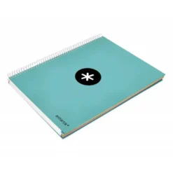 Bloc Antartik A4 Cuadricula 5mm tapa dura 120 hojas 100g/m2 menta 5 bandas color