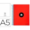 Bloc Antartik A5 Liso tapa Forrada 120 hojas 100g/m2 Rojo 5 bandas color