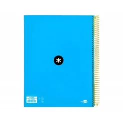 Bloc Antartik A4 Liso tapa Forrada 120 hojas 100g/m2 Azul 5 bandas color