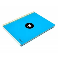 Bloc Antartik A4 Liso tapa Forrada 120 hojas 100g/m2 Azul 5 bandas color