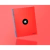 Bloc Antartik A4 Rayado Horizontal tapa Forrada 120 hojas 100g/m2 Rojo 5 bandas de color
