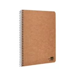 BLOC ESPIRAL LIDERPAPEL CUARTO ECOUSE CUADRICULA COLOR KRAFT 80 HOJAS