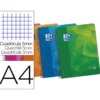 BLOC ESPIRAL OXFORD TAPA PLASTICO OPTIK PAPER MICROPERFDIN A4 120 H CUADROS 5 MM CON 3 SEPARADORES COLORES SURTIDOS