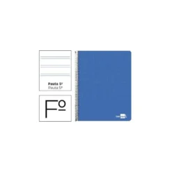 Bloc Liderpapel Folio Write Pauta 2,5 mm 80 hojas color Azul