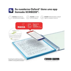 Bloc Oxford EBook5 espiral tapa extradura 120 hojas Din A4 colores surtidos