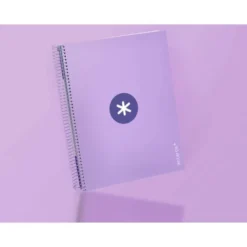Bloc Antartik A4 Cuadricula 5mm tapa dura 100g/m2 lila lavanda 5 bandas color