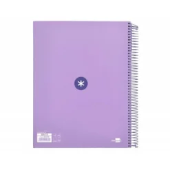 Bloc Antartik A4 Cuadricula 5mm tapa dura 100g/m2 lila lavanda 5 bandas color