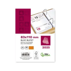 BLOC BUFETE LIDERPAPEL 2025 80X110 MM PAPEL 80 GR TEXTO EN CATALAN