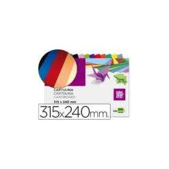 Bloc de cartulinas para trabajos manuales Liderpapel 240x315mm 10 hojas. Colores surtidos