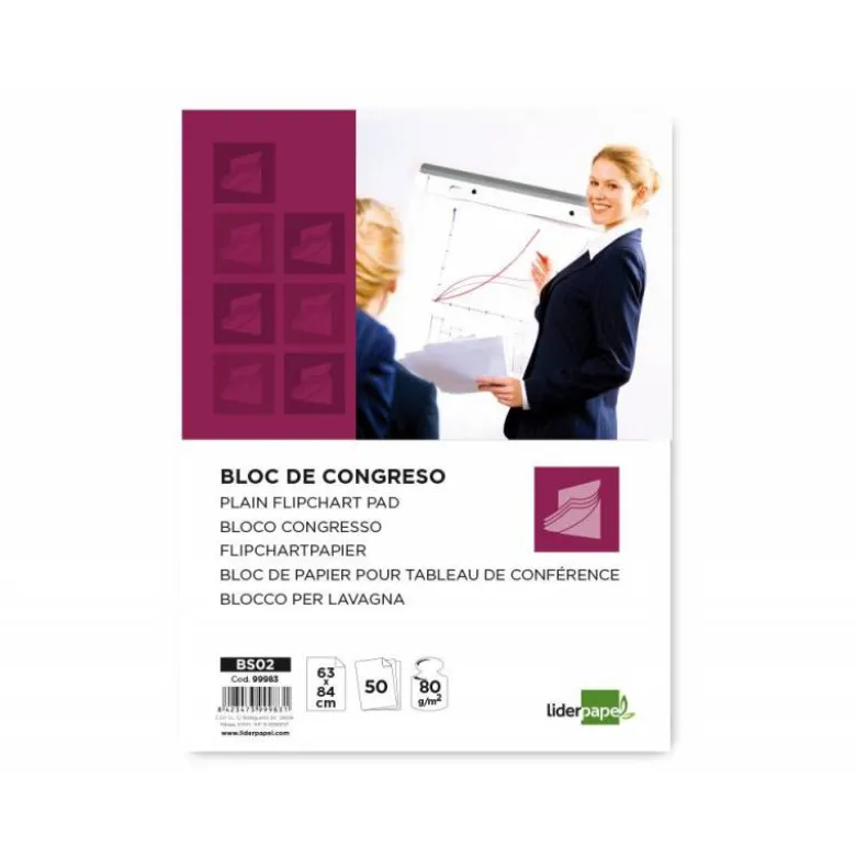 Bloc de congresos Liderpapel 63 x 84 cm 50 hojas
