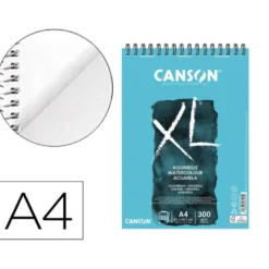 Bloc de Dibujo Acuarela Canson XL DIN A4 30 hojas 300 gr Microperforado Espiral Grano Fino