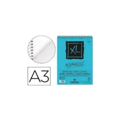 Bloc de Dibujo Acuarela Canson XL DIN A3 30 hojas 300 gr Microperforado Espiral Grano Fino