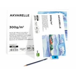 Bloc de dibujo acuarela encolado Liderpapel DIN A3 20 hojas 300 gr